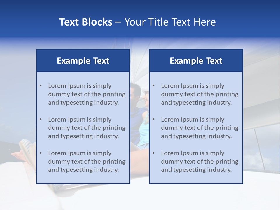 Vessel Sailing Boat Sitting PowerPoint Template