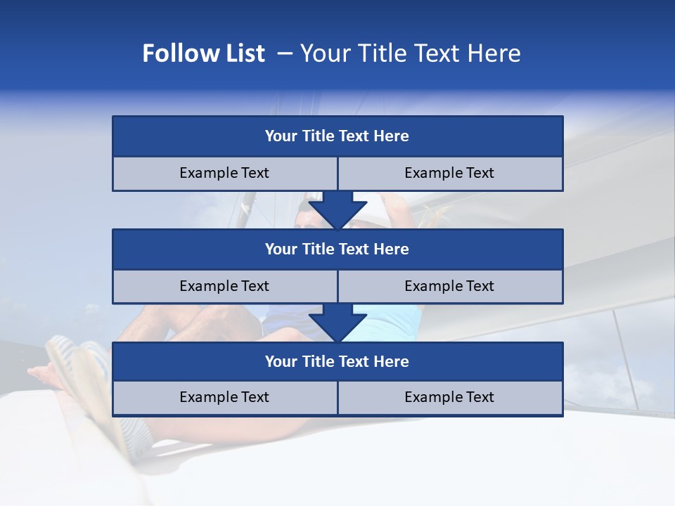 Vessel Sailing Boat Sitting PowerPoint Template