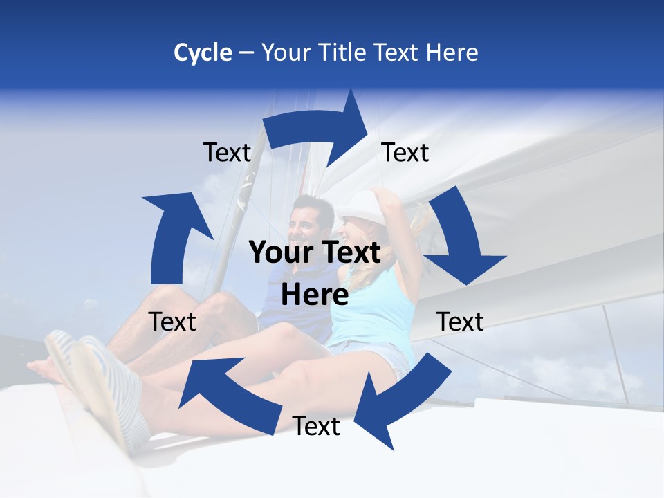Vessel Sailing Boat Sitting PowerPoint Template