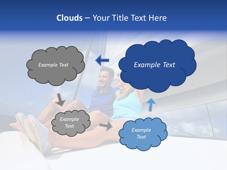 Vessel Sailing Boat Sitting PowerPoint Template