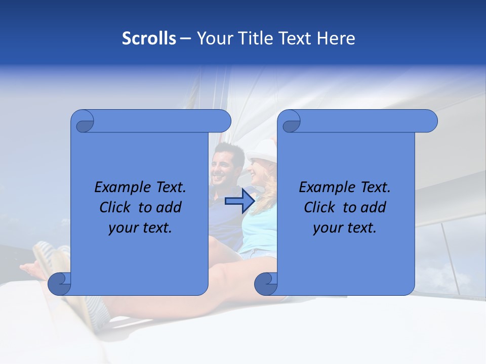 Vessel Sailing Boat Sitting PowerPoint Template