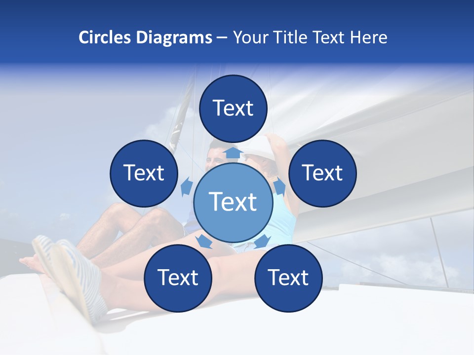 Vessel Sailing Boat Sitting PowerPoint Template