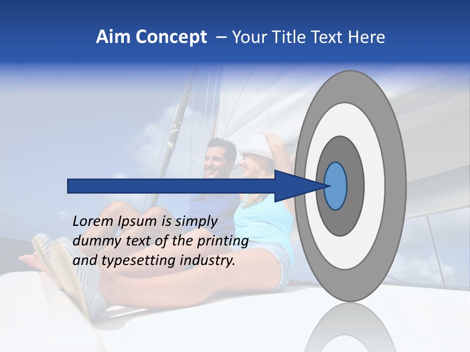 Vessel Sailing Boat Sitting PowerPoint Template