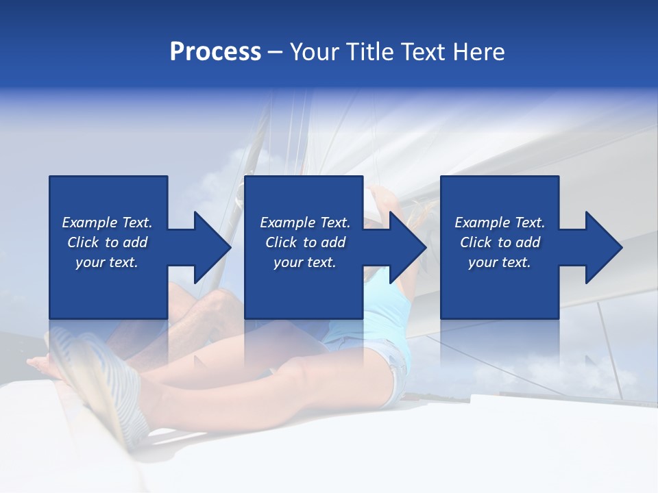 Vessel Sailing Boat Sitting PowerPoint Template