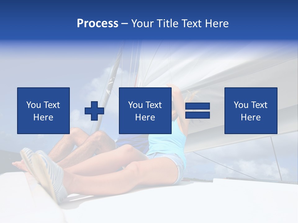 Vessel Sailing Boat Sitting PowerPoint Template