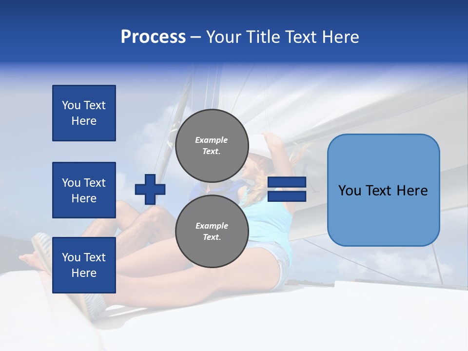 Vessel Sailing Boat Sitting PowerPoint Template