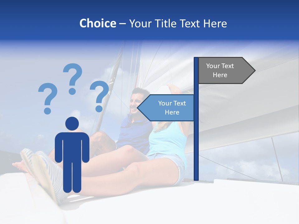 Vessel Sailing Boat Sitting PowerPoint Template