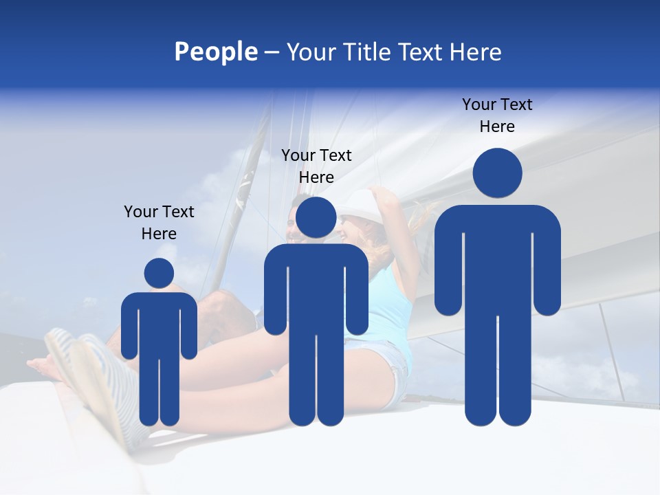 Vessel Sailing Boat Sitting PowerPoint Template