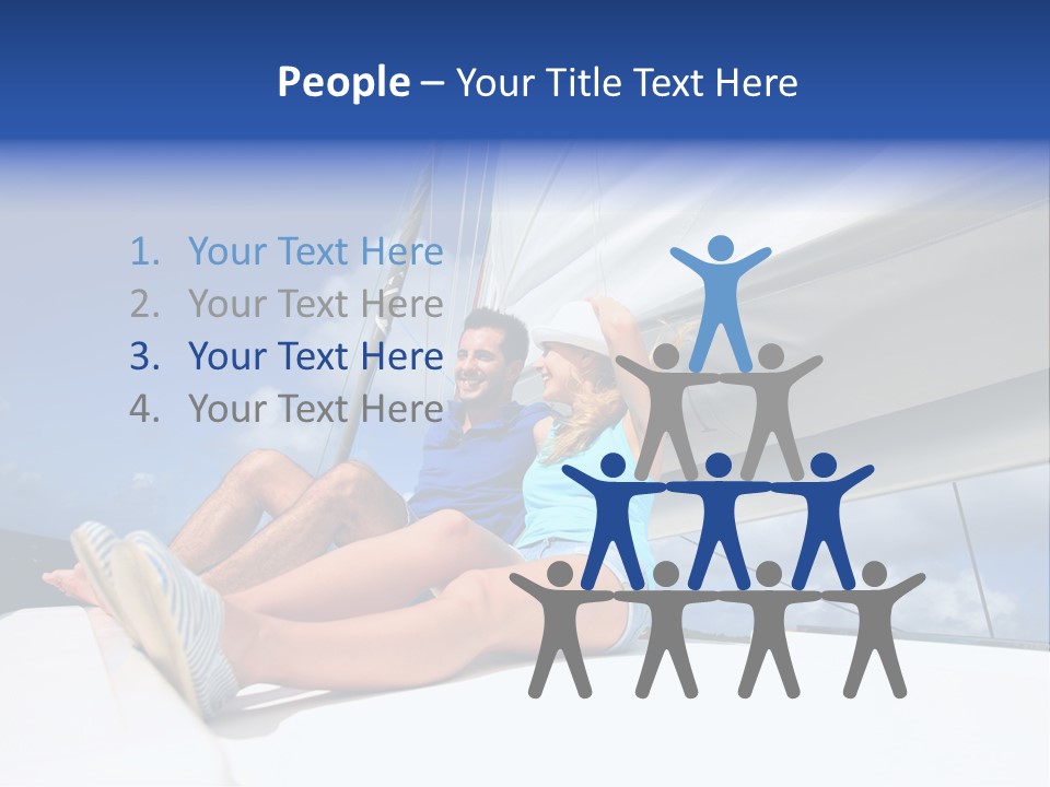 Vessel Sailing Boat Sitting PowerPoint Template