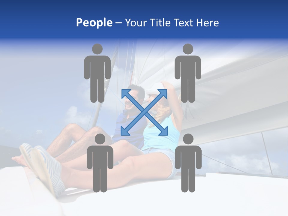 Vessel Sailing Boat Sitting PowerPoint Template