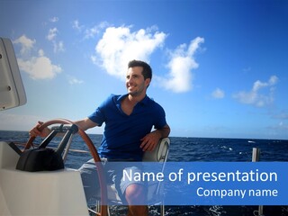 Ship Boat Young PowerPoint Template