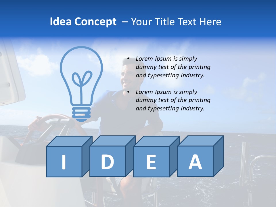 Ship Boat Young PowerPoint Template