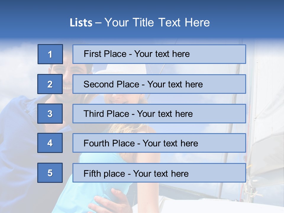 Catamaran Vessel Young PowerPoint Template