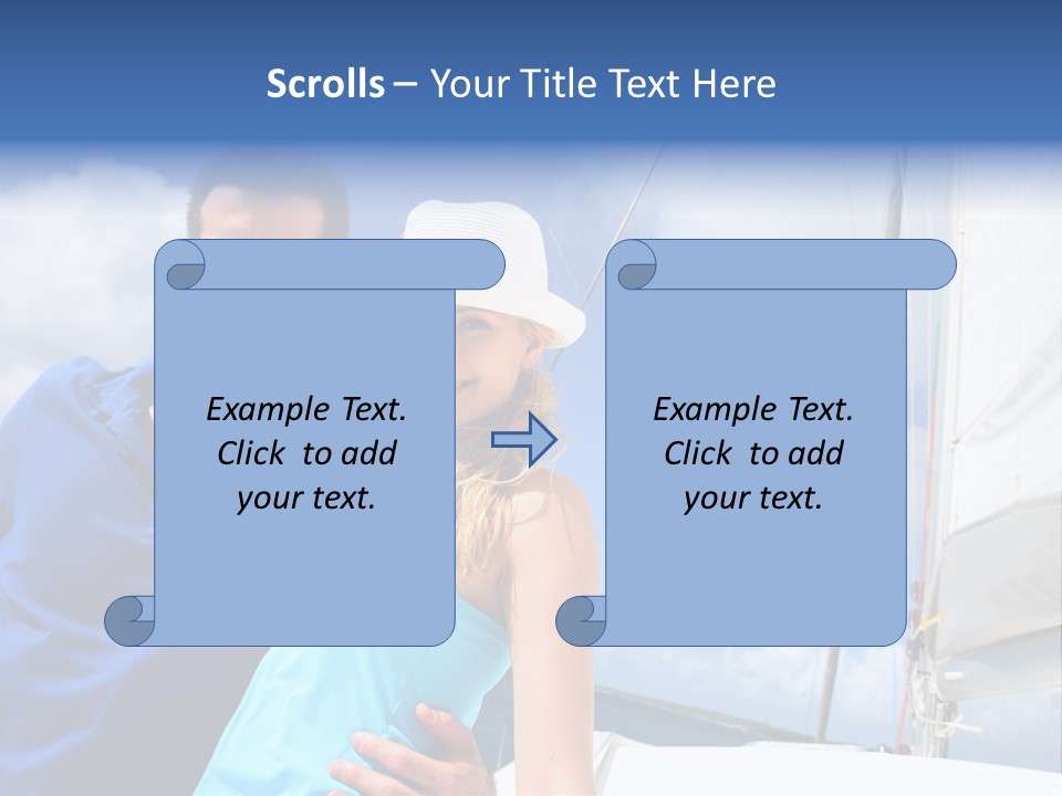 Catamaran Vessel Young PowerPoint Template