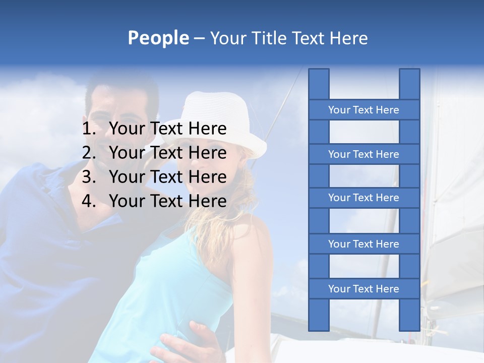 Catamaran Vessel Young PowerPoint Template