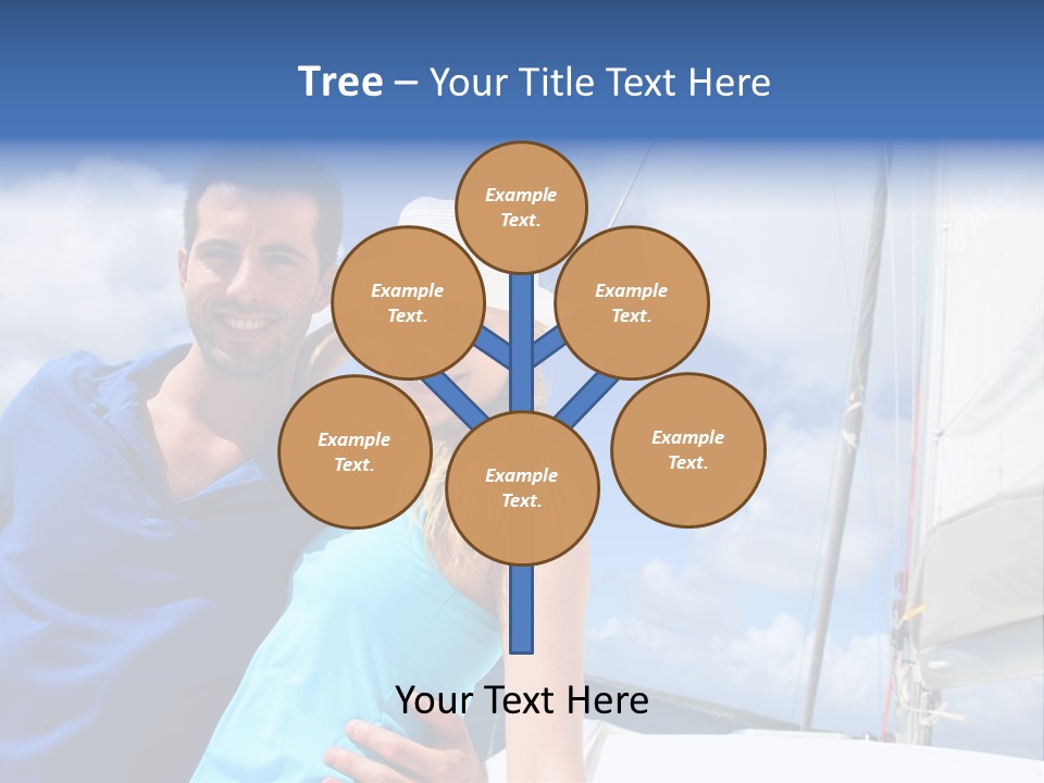 Catamaran Vessel Young PowerPoint Template