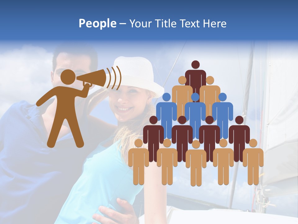 Catamaran Vessel Young PowerPoint Template