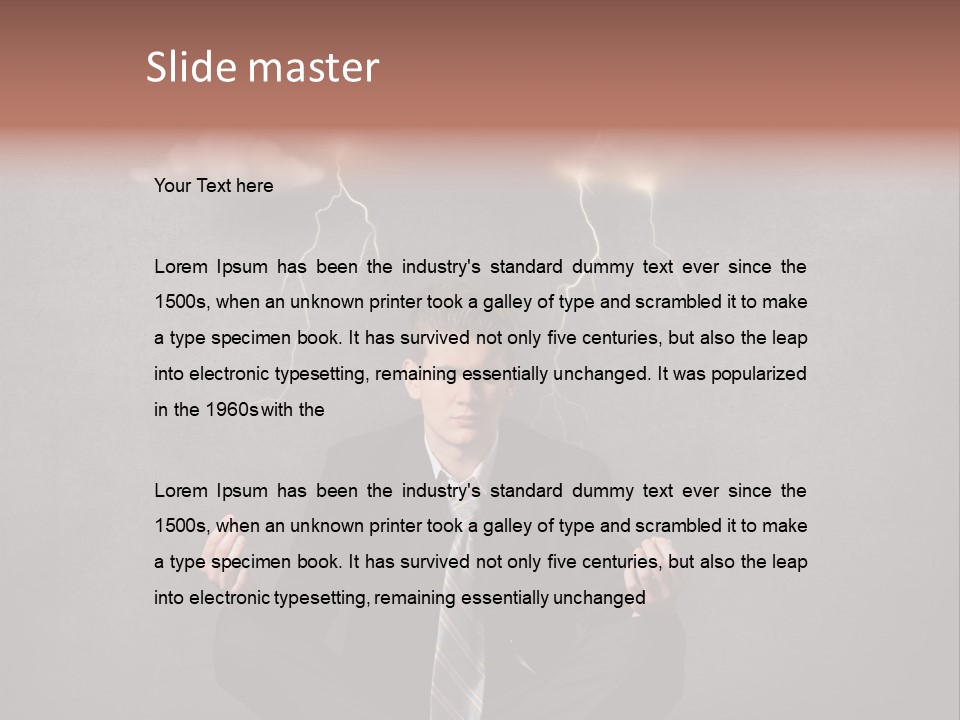 Anxiety Clouded Mind Cloud PowerPoint Template