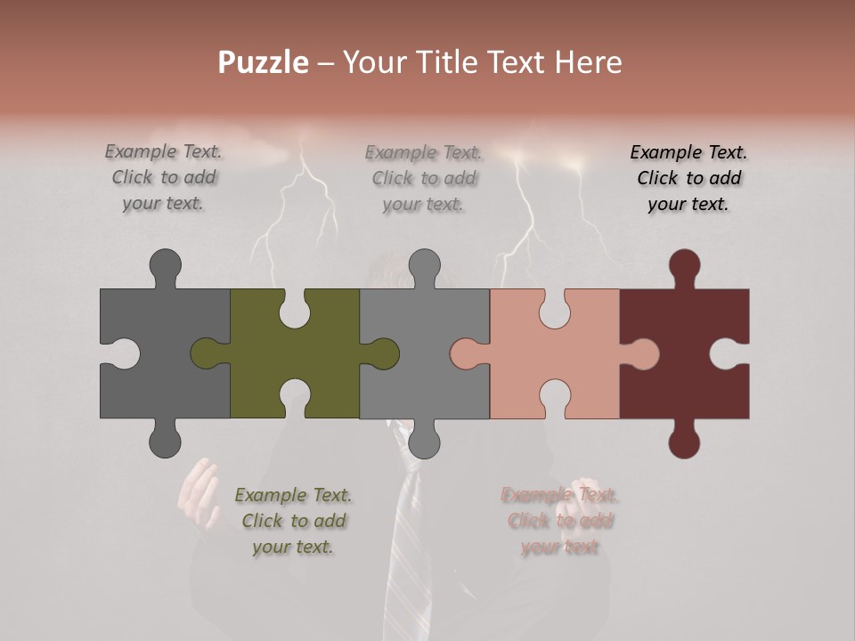 Anxiety Clouded Mind Cloud PowerPoint Template