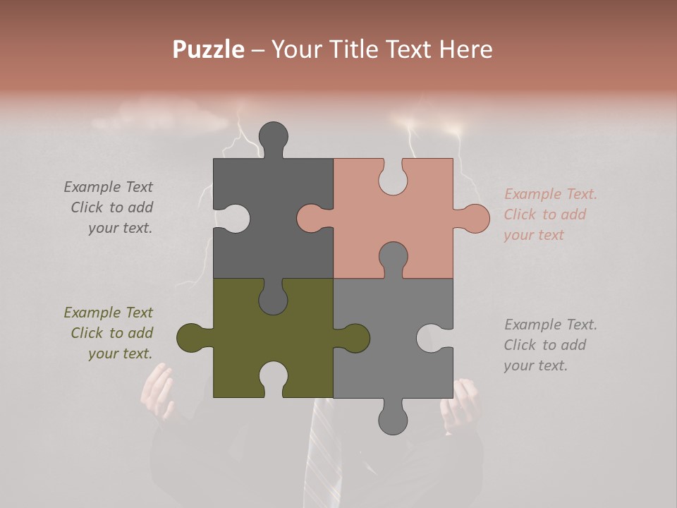 Anxiety Clouded Mind Cloud PowerPoint Template