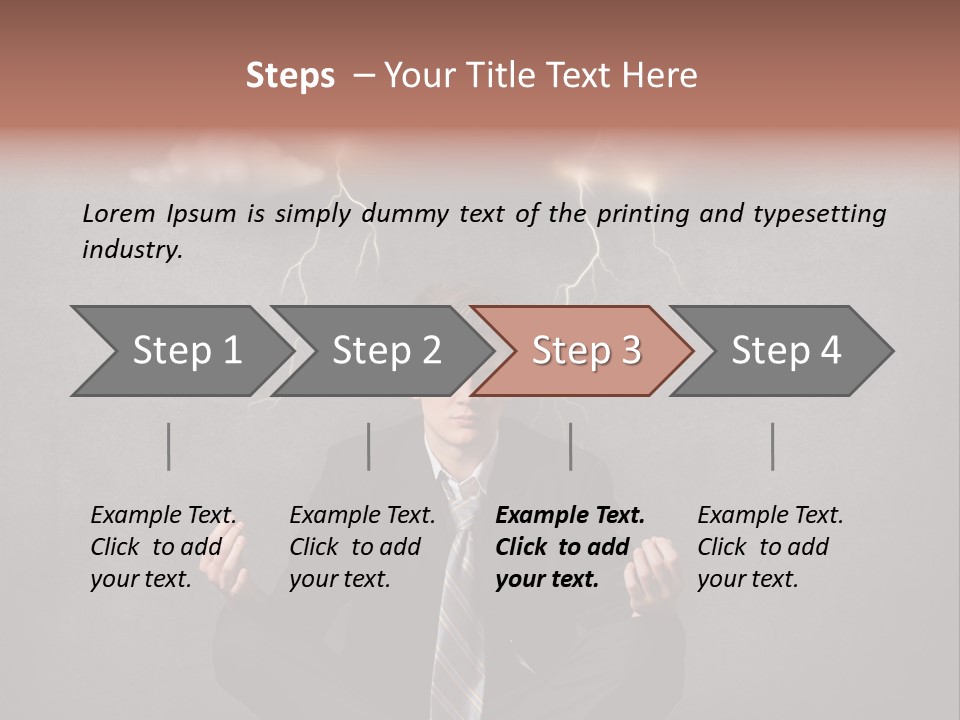 Anxiety Clouded Mind Cloud PowerPoint Template