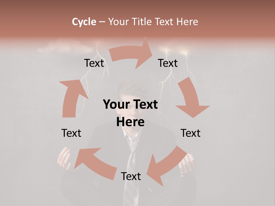 Anxiety Clouded Mind Cloud PowerPoint Template