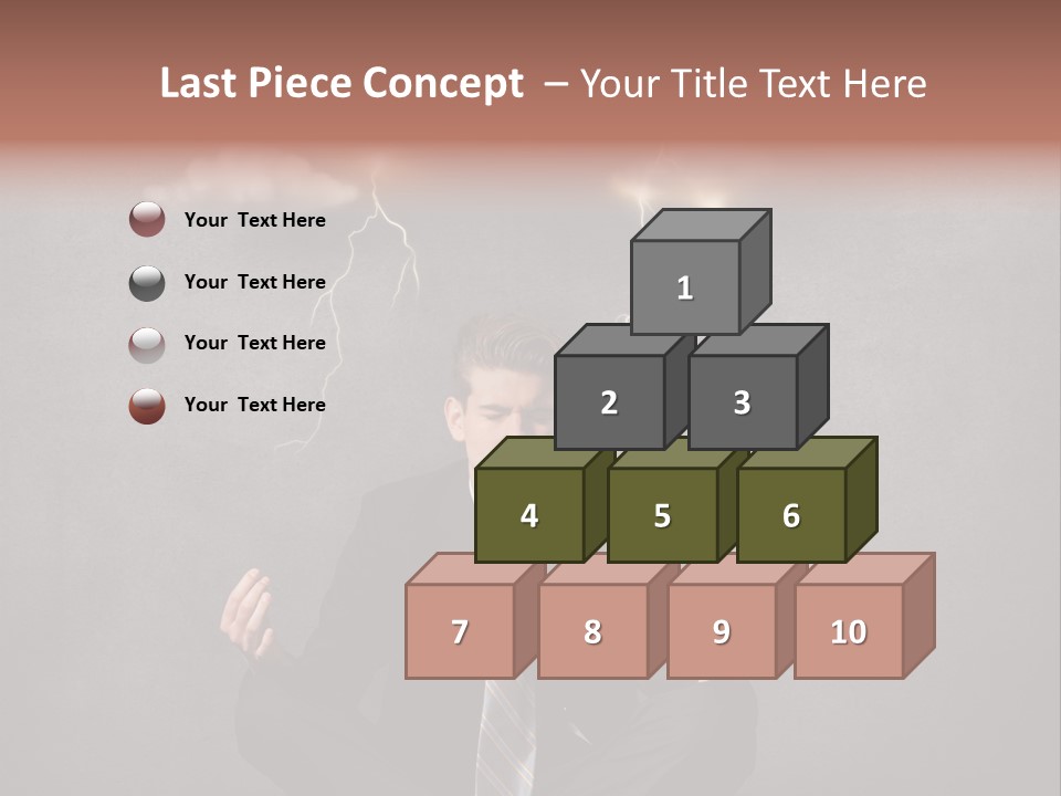 Anxiety Clouded Mind Cloud PowerPoint Template