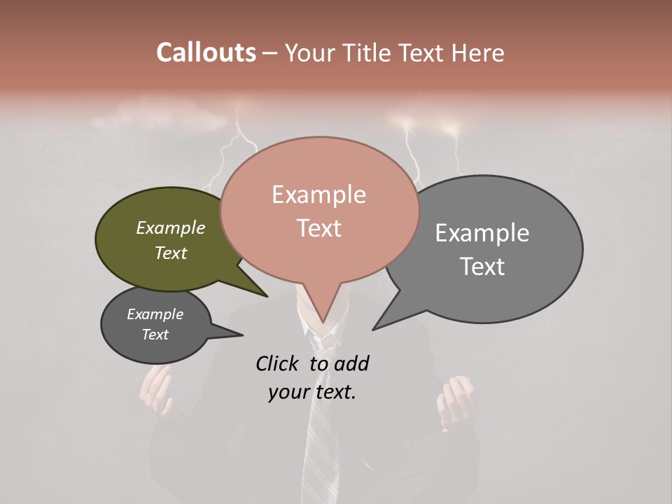 Anxiety Clouded Mind Cloud PowerPoint Template