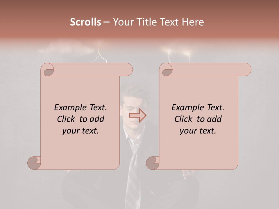 Anxiety Clouded Mind Cloud PowerPoint Template