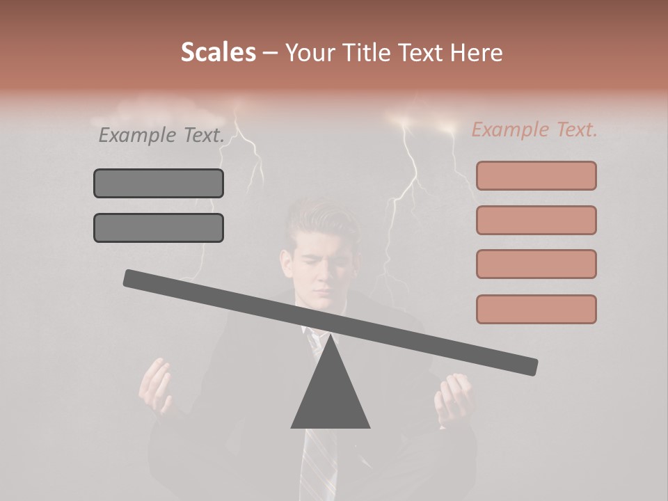 Anxiety Clouded Mind Cloud PowerPoint Template