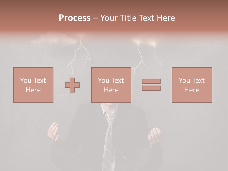 Anxiety Clouded Mind Cloud PowerPoint Template