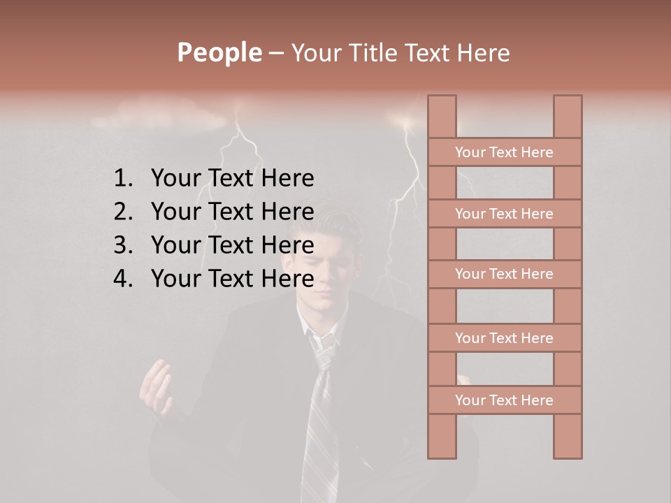 Anxiety Clouded Mind Cloud PowerPoint Template