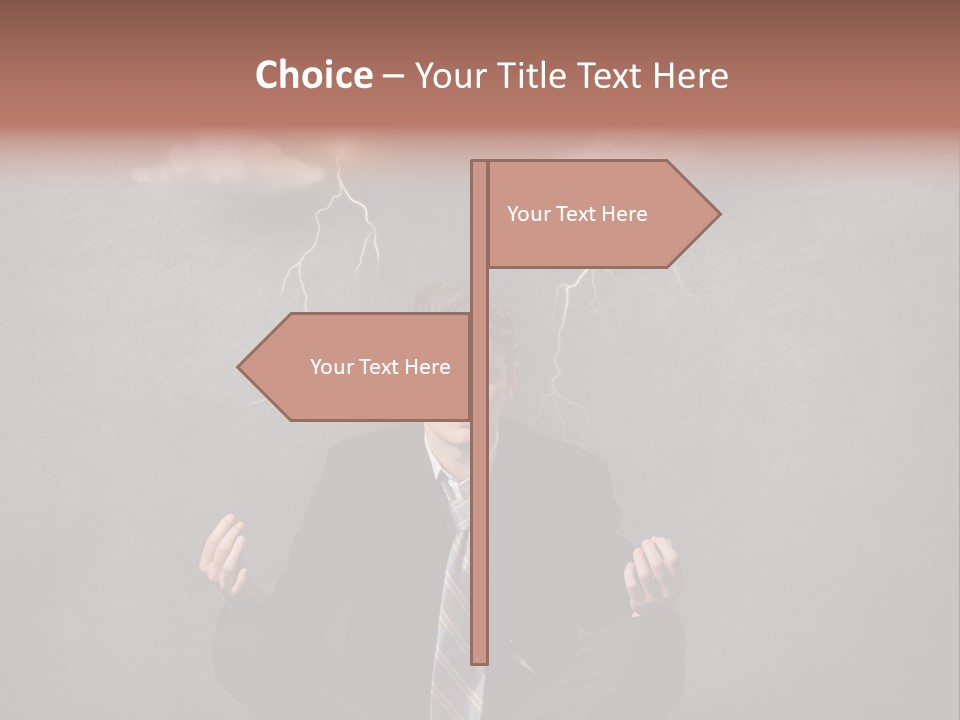 Anxiety Clouded Mind Cloud PowerPoint Template