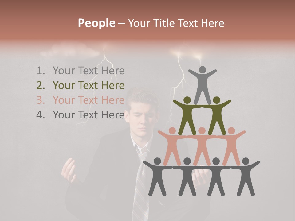 Anxiety Clouded Mind Cloud PowerPoint Template