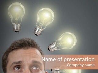 Bulb Gray Smart PowerPoint Template