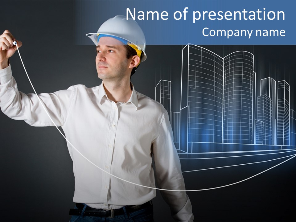 Line Real Estate Business PowerPoint Template