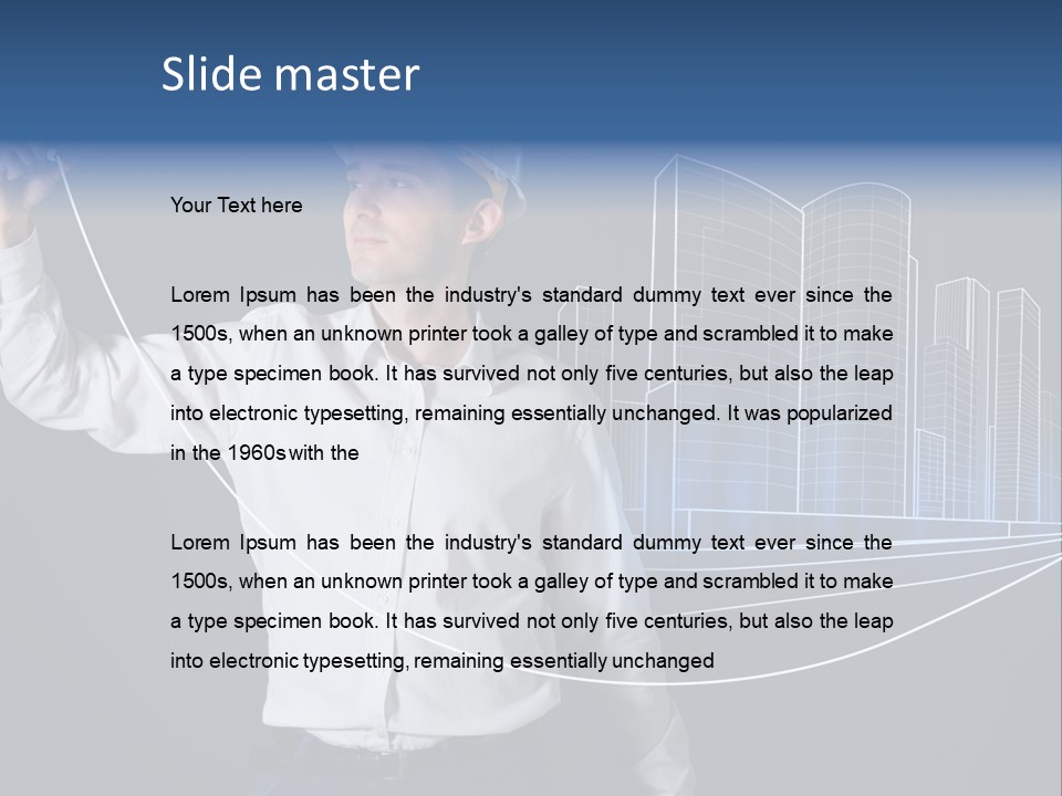 Line Real Estate Business PowerPoint Template