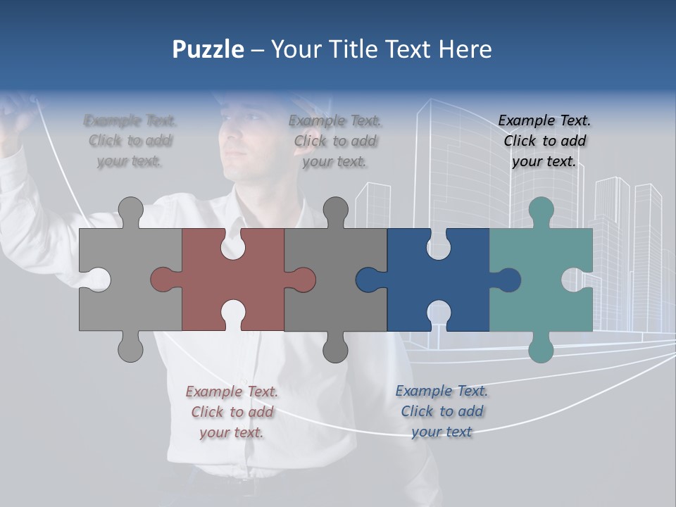 Line Real Estate Business PowerPoint Template