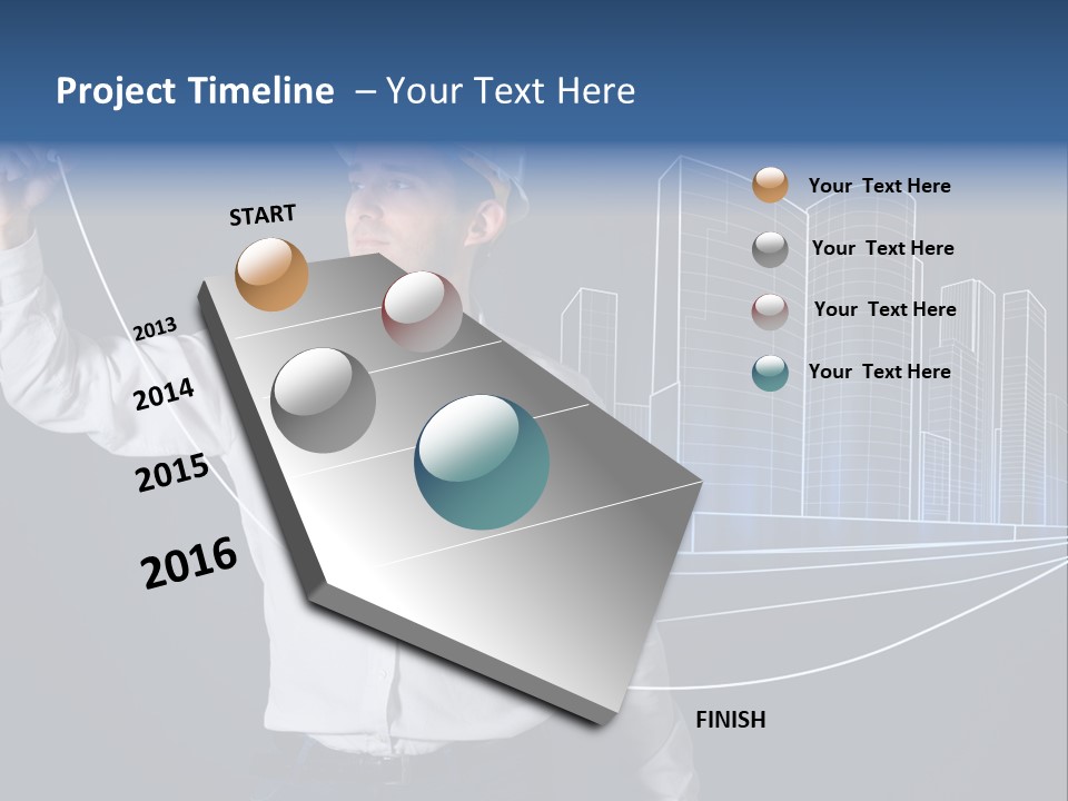 Line Real Estate Business PowerPoint Template