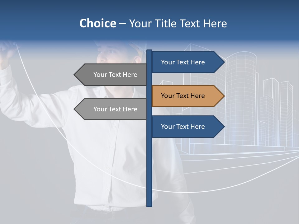 Line Real Estate Business PowerPoint Template
