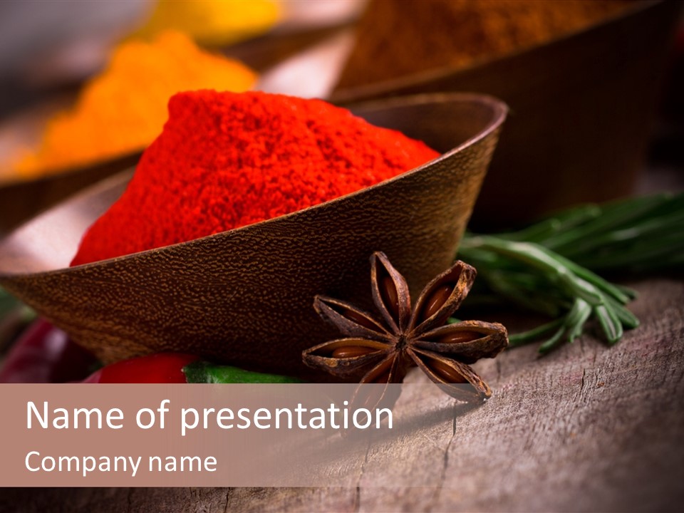 Cinnamon Color Food PowerPoint Template