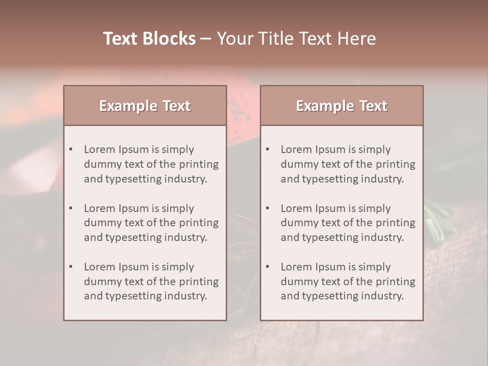 Cinnamon Color Food PowerPoint Template