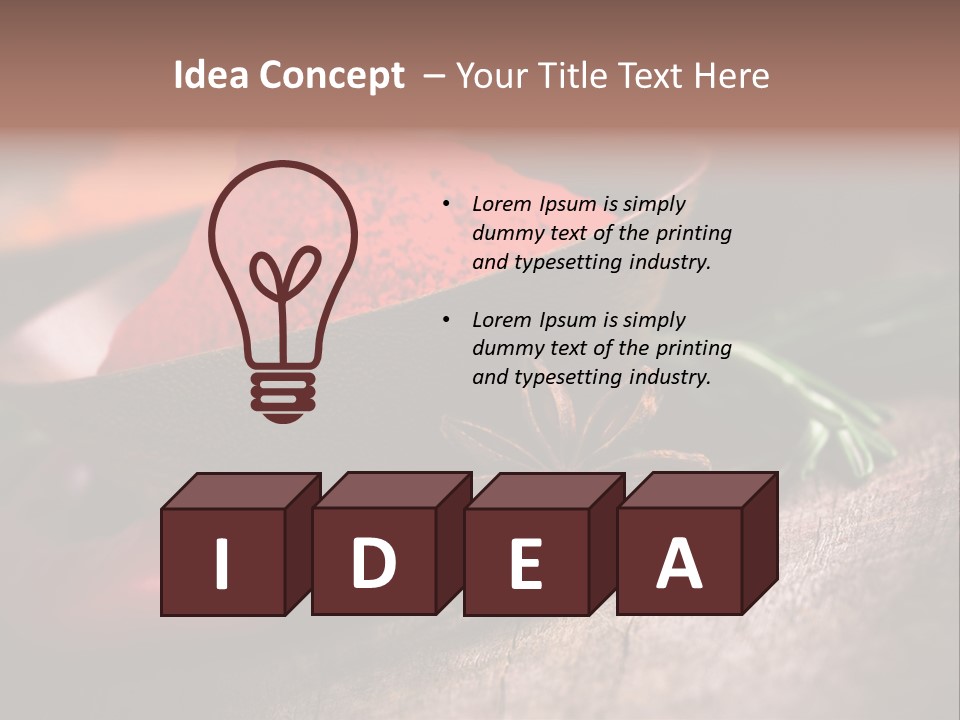 Cinnamon Color Food PowerPoint Template