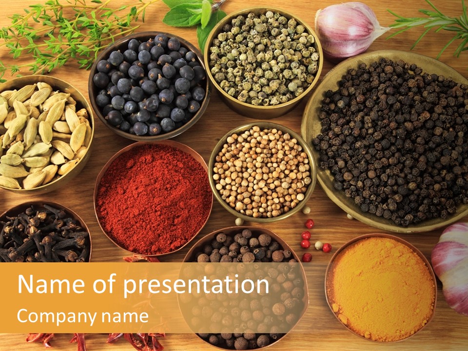 Additive Ingredients Rosemary PowerPoint Template