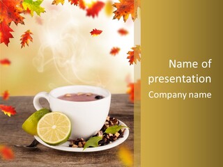 Table Background Yellow PowerPoint Template