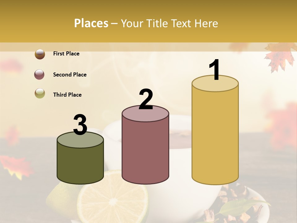 Table Background Yellow PowerPoint Template