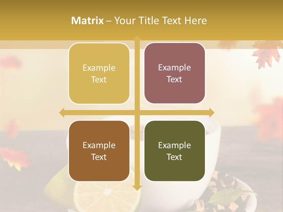 Table Background Yellow PowerPoint Template