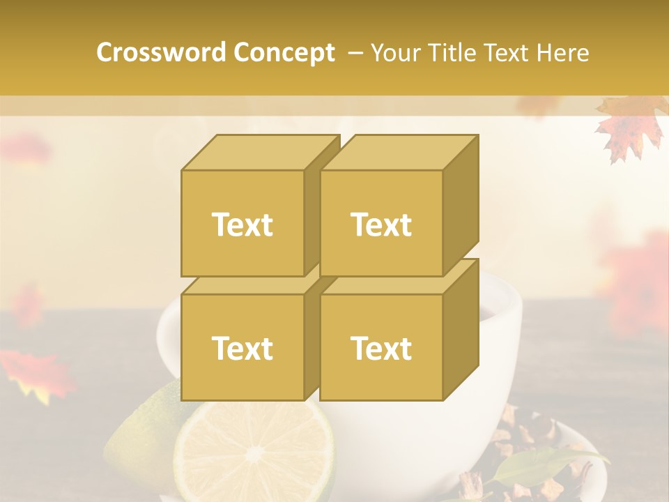 Table Background Yellow PowerPoint Template