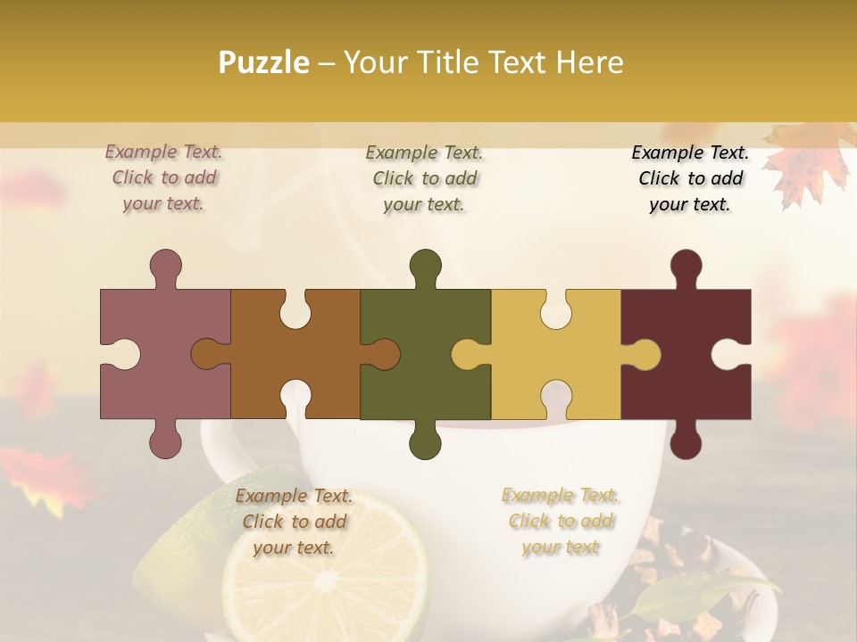 Table Background Yellow PowerPoint Template