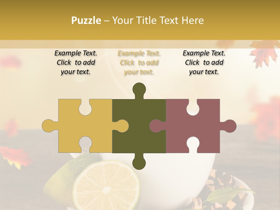 Table Background Yellow PowerPoint Template